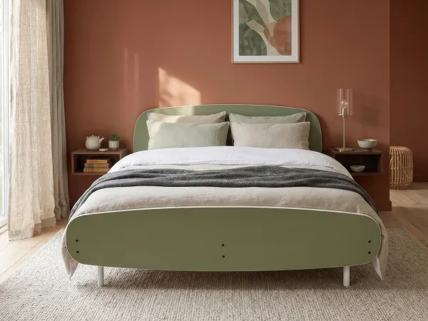 Olivix Queen Bed with 4 inches Mattress